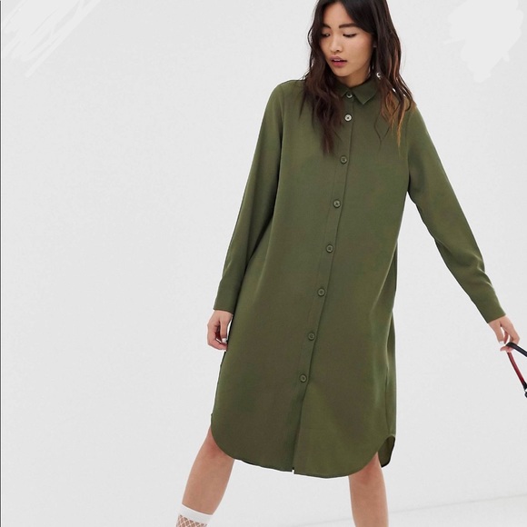 monki midi shirt dress